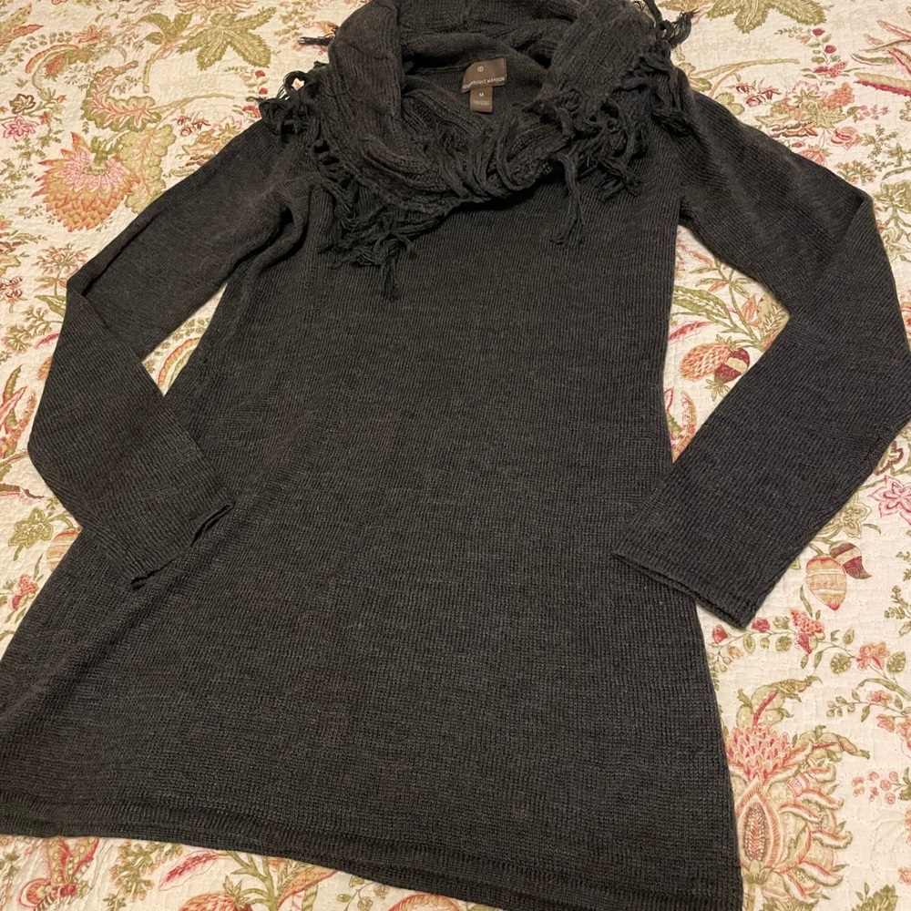 Fenn Wright Manson Dark Charcoal Cowl Neck Sweater